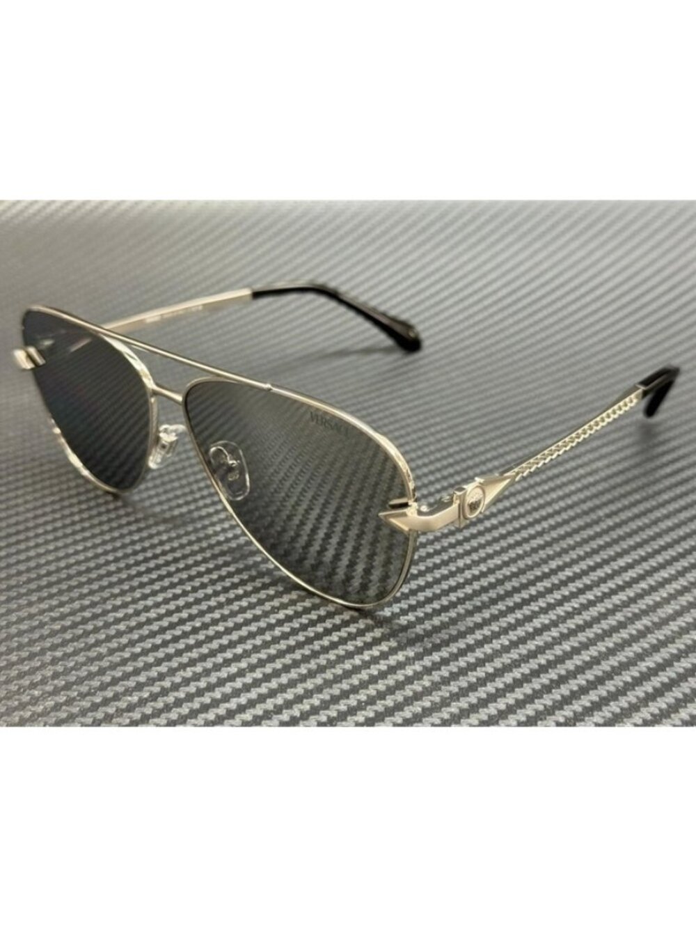 New Versace Men Silver Sunglasses 61-13-140